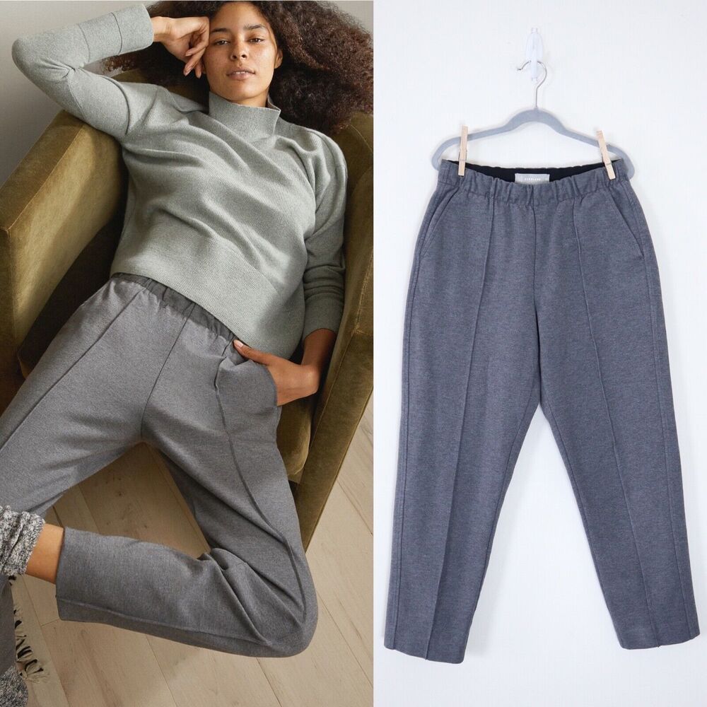 Everlane Size XS The Dream Pant Pintuck Pull On Heathered Charcoal Gray